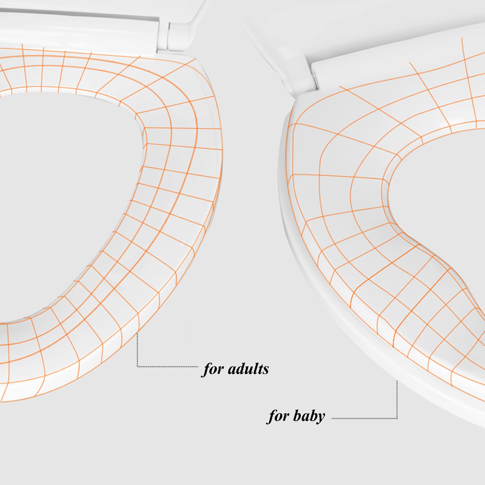 2-in-1 Elongated Toilet Seat with Built-in Potty Trainer | Soft Close Hinges | White Ergonomic Oval Design | Fits Standard Bathroom Toilets | Perfect for Families with Toddlers & Modern Homes