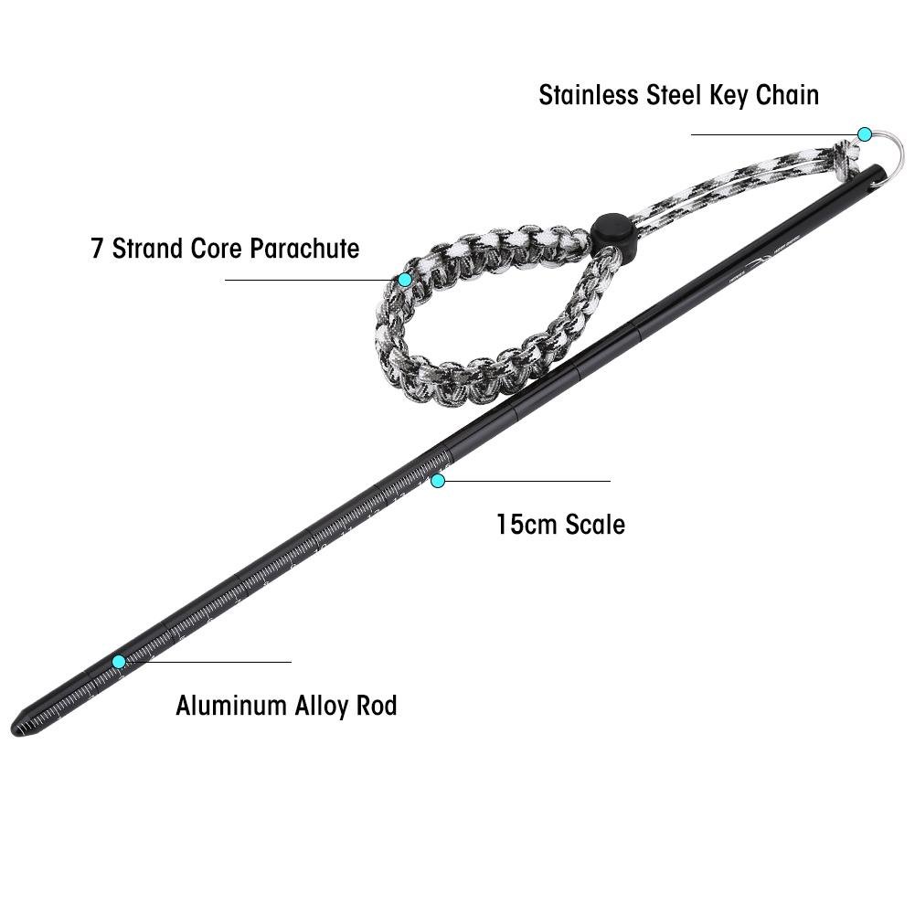 34cm Aluminum Alloy Diving Stick - Adjustable Wrist Lanyard Noise Maker & Pointer for Pool Games, Scuba Training & Underwater Navigation | Durable Swimming Accessory
