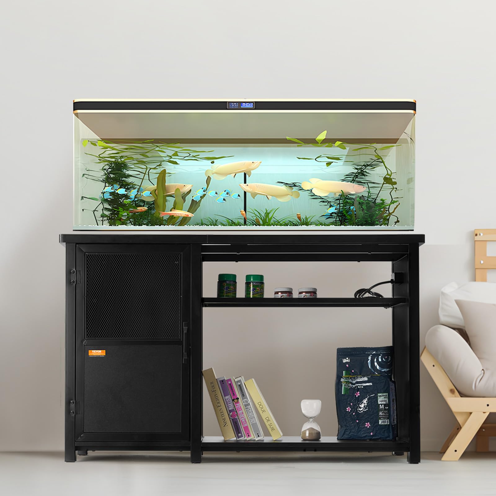 VEVOR 75 Gallon Aquarium Stand - Heavy Duty Steel & MDF Fish Tank Stand for Reptiles & Turtles (52