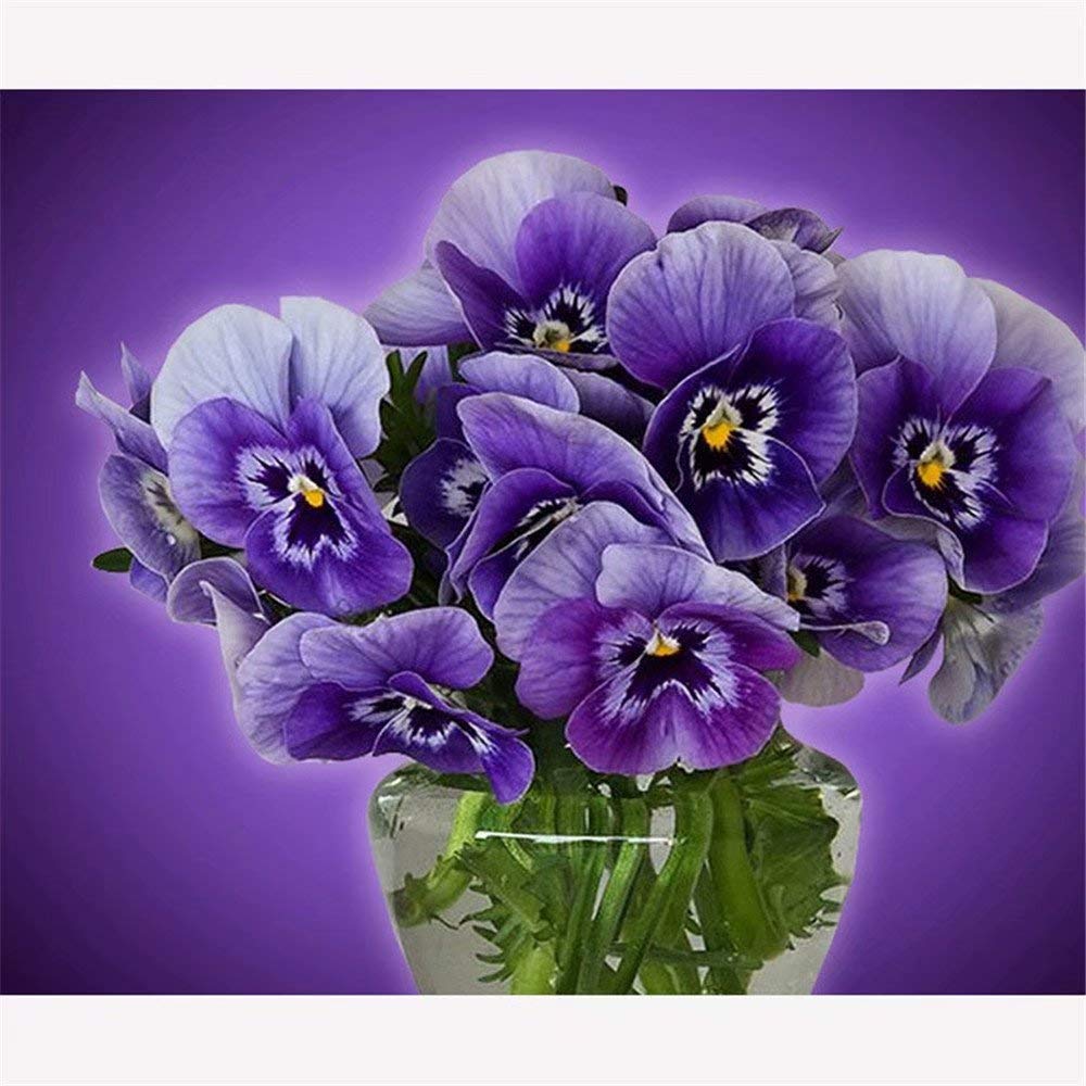 5D Diamond Painting Kit - DIY Full Drill Flower Vase Cross Stitch Mosaic by Numbers | Handmade Art Craft for Home Decor & Relaxation | Perfect for Wall Art, Gift Giving & Stress Relief Activities
