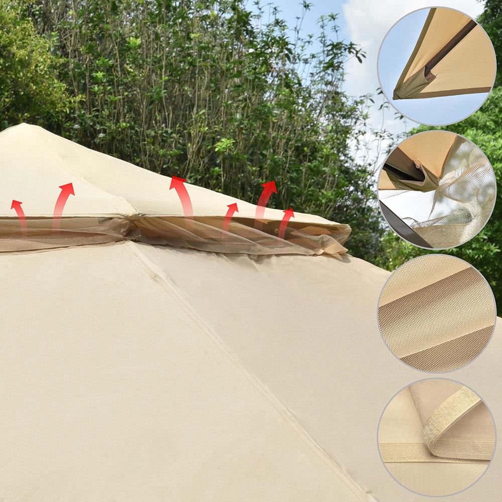TheLAShop 11x11 ft Pop Up Gazebo with Frame, Canopy, Netting & Stakes - Perfect for Outdoor Parties, Camping, Beach & Backyard Gatherings