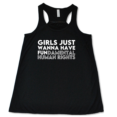 Girls Just Wanna Have Fundamental Human Rights T-Shirt - Feminist Tee for Women & Teens - Casual Wear for Protests, Rallies & Everyday Empowerment