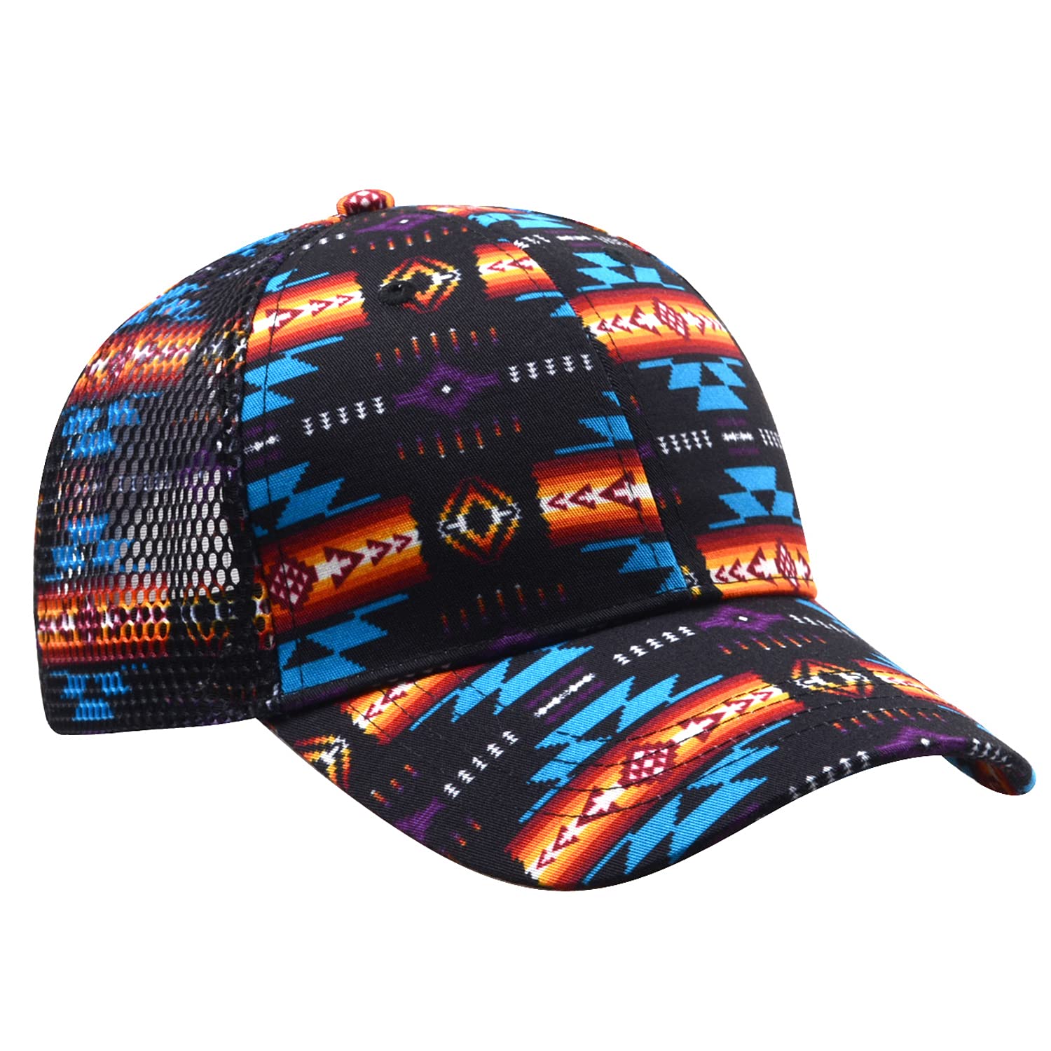 NU TRENDZ Southwest Summer Baseball Cap - Adjustable Trucker Hat for Women & Men - Breathable Mesh for Running, Golf, Hiking - Perfect for Outdoor Sports & Casual Wear