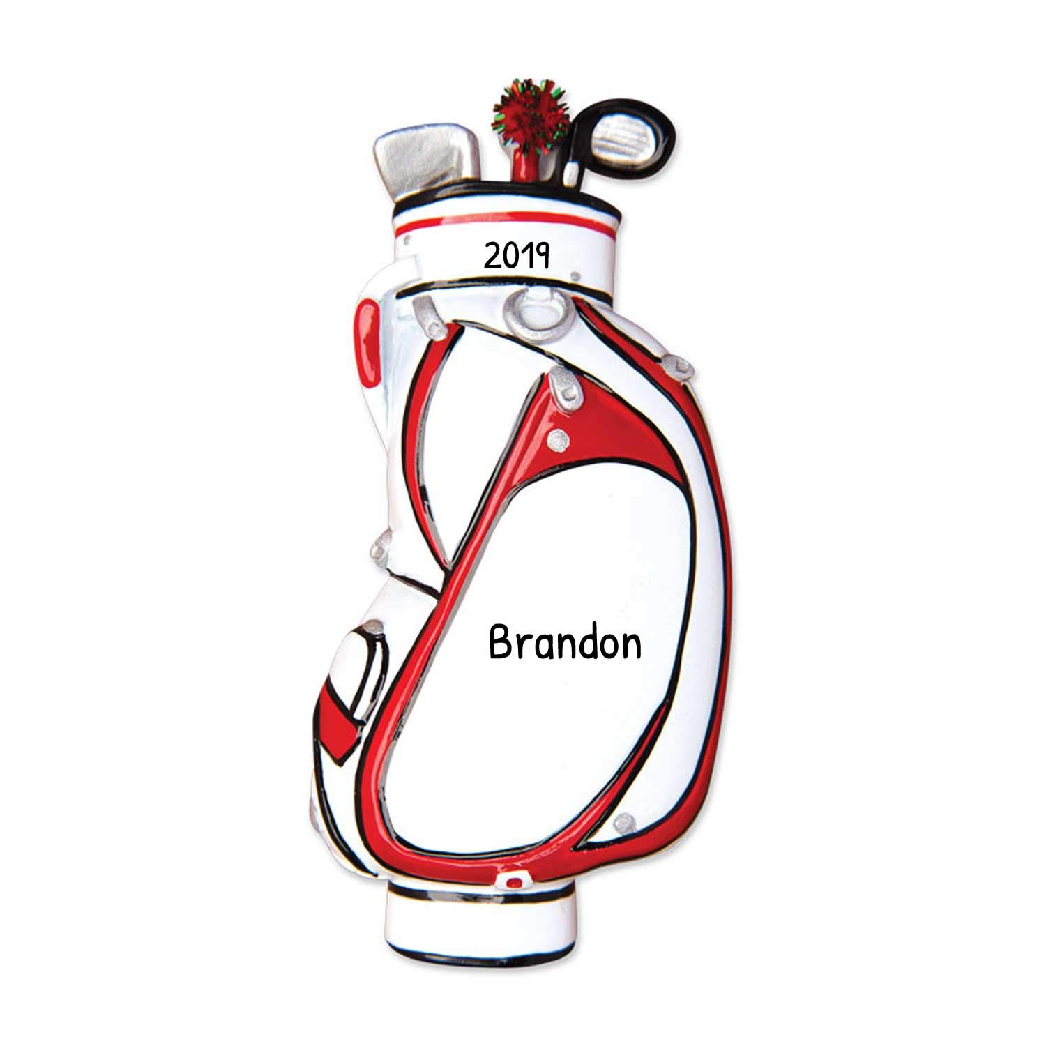 Personalized Golf Ornament 2024 - Unique Golf Gifts for Men, Golf Bag & Cart Decor, Christmas Tree Ornament - Perfect Golfer Gift for Holidays, Tournaments & Home Decor