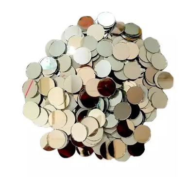 150-Piece 10mm Plastic Round Mirror Disks for DIY Crafts, Embroidery, Home Decor & Scrapbooking – Perfect for Jewelry Making, Wall Art & Gift Embellishments