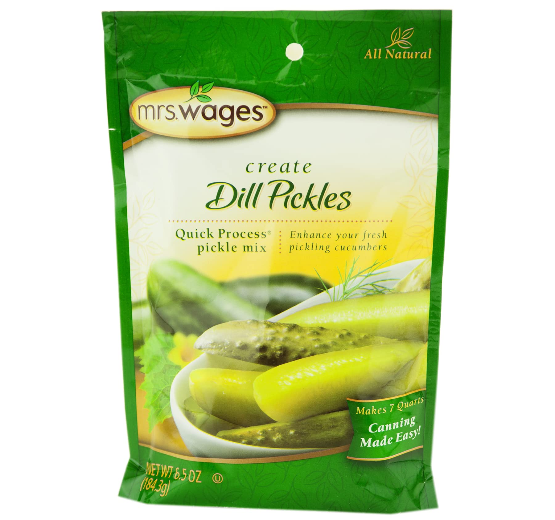 Kauffman Orchards Mrs. Wages Dill Pickle Canning Seasoning Mix - 6.5 Oz (Pack of 3) - Perfect for Homemade Pickles, Canning, and Preserving Vegetables