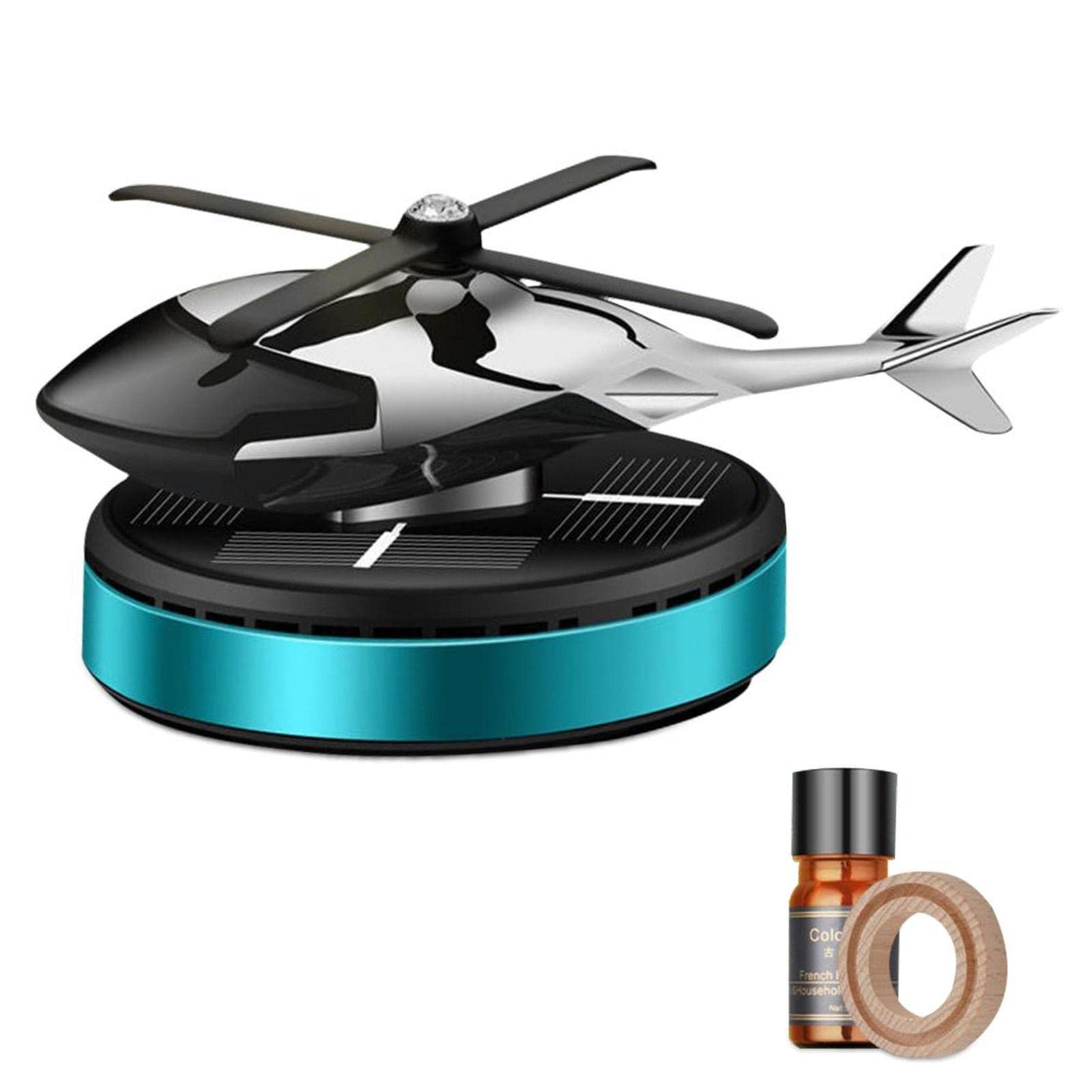Solar Powered Car Air Freshener Box - Long Lasting Light Fragrance for Vehicles & Home - Airplane Model Decoration for Car Interior & Travel Accessories - Perfect for Road Trips, Office Desk & Gift Giving