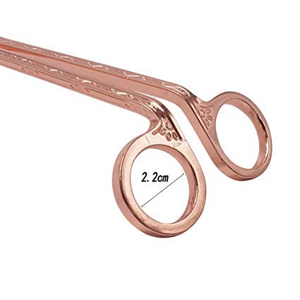 Premium CRIVERS 2-Piece Rose Gold Stainless Steel Candle Wick Trimmer Set with Wick Catcher - Perfect for Aromatherapy, Home Decor & Relaxation Gifts