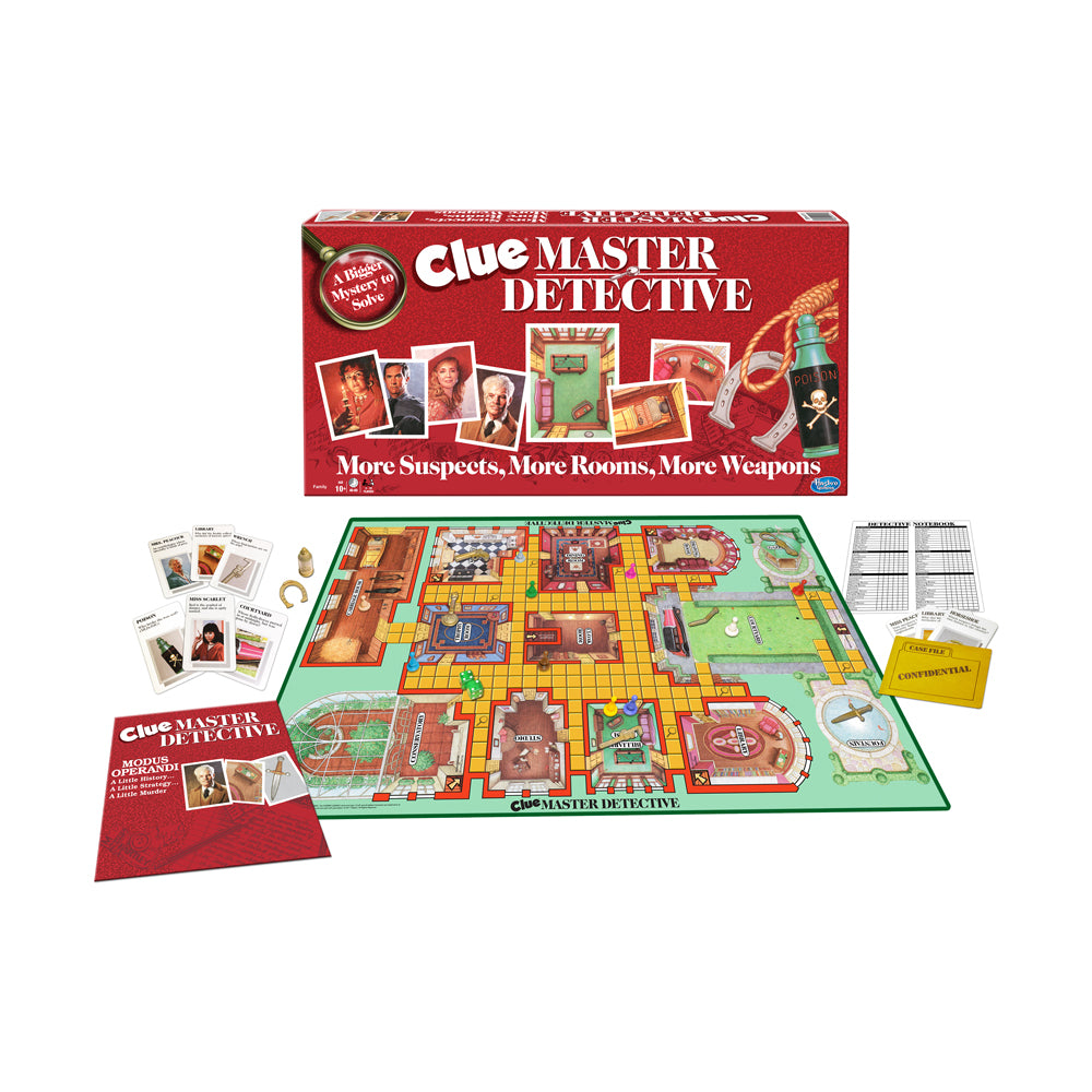 Clue Master Detective Expanded Edition - Classic Mystery Board Game for Family & Friends | Solve Intriguing Cases at Home or Game Nights