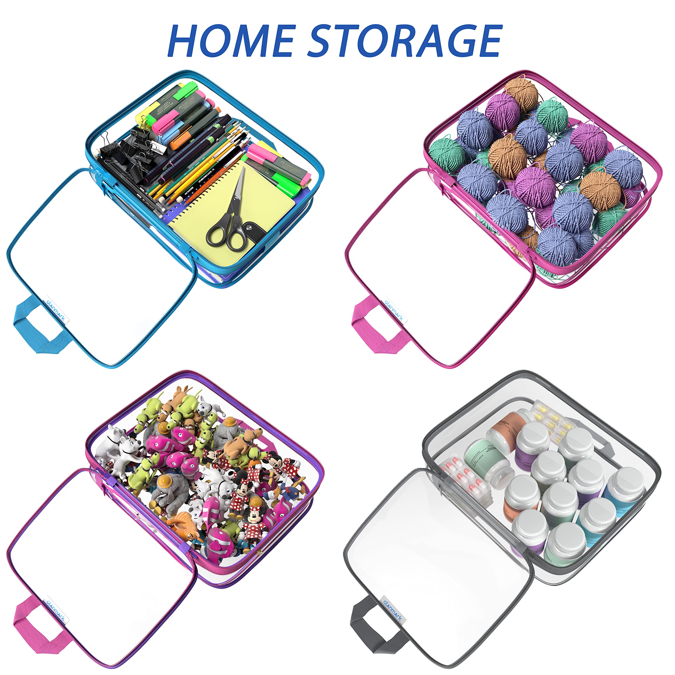 Clear Compression Packing Cubes 3-Piece Set - Large Transparent Travel Organizer Bags for Suitcases & Backpacks - Space-Saving PVC Luggage Organizers with See-Through Design - Perfect for Business Trips, Vacations & Weekend Getaways