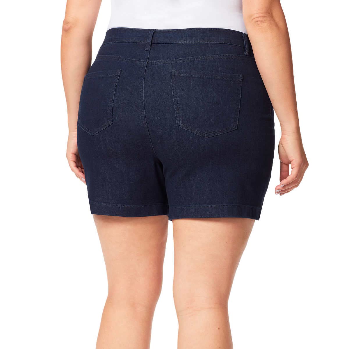 Gloria Vanderbilt Women's Amanda Denim Shorts - Classic Blue, Size 6 | Comfortable Stretch Fit for Casual Wear, Summer Outfits & Weekend Activities