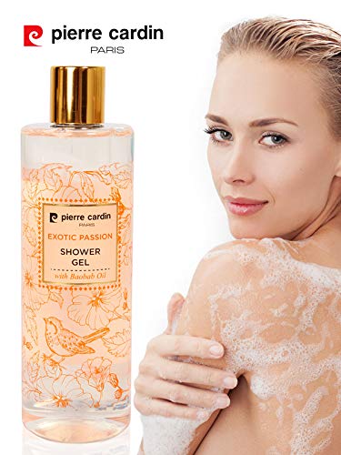 Natural Moisturizing Shower Gel for Women & Men - Exotic Passion Scent, 13.5 oz / 400 ml | Hydrating Body Wash for Dry Skin, Daily Bath & Relaxation