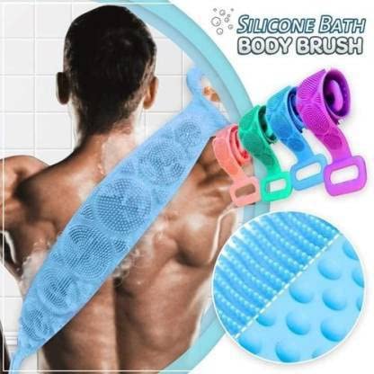 Premium Silicone Body Scrubber & Massager - Dual Sided Exfoliating Bath Brush for Deep Skin Cleaning (4-Pack) | Perfect for Shower, Spa & Back Scrubbing at Home
