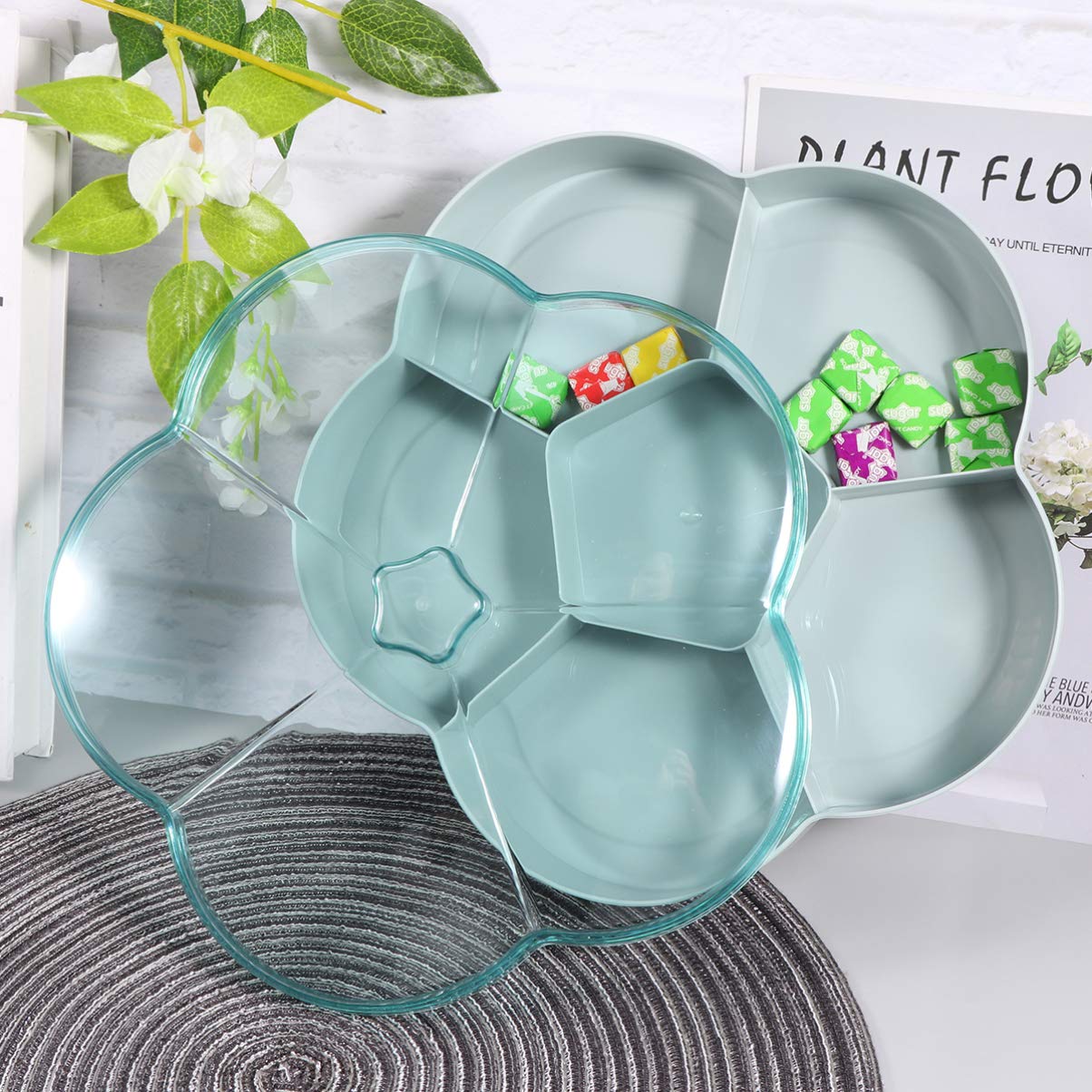 DOITOOL 12-Inch Snack Serving Tray - Premium Appetizer Platter for Candy, Nuts, Fruits & Charcuterie - Perfect for Parties, Entertaining & Family Gatherings - Dishwasher Safe Serving Container with Elegant Design