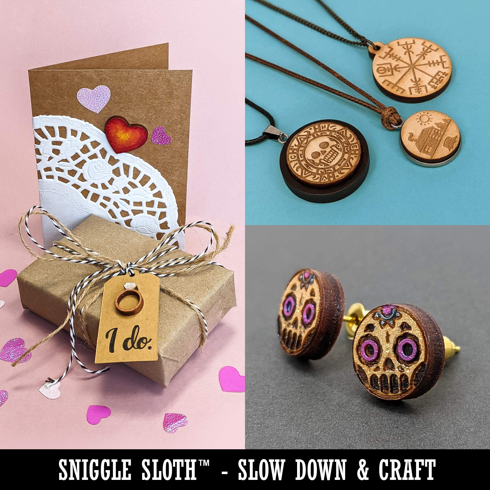 Kawaii Mini Wooden Toast Bread Charms - 12mm DIY Jewelry Craft (26pcs with Hole) - Perfect for Bracelets, Keychains & Scrapbooking