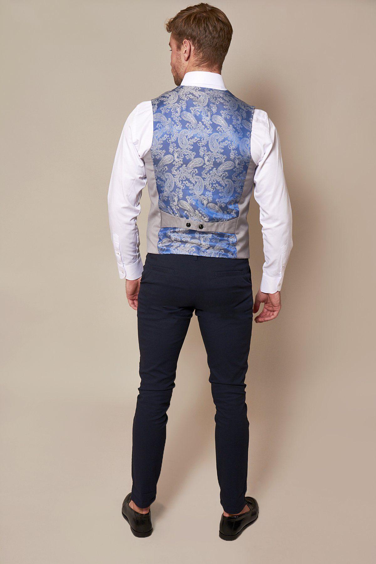 KELLY Women's Slim Fit Silver Grey Single Breasted Waistcoat Vest - Perfect for Office, Business, and Formal Occasions