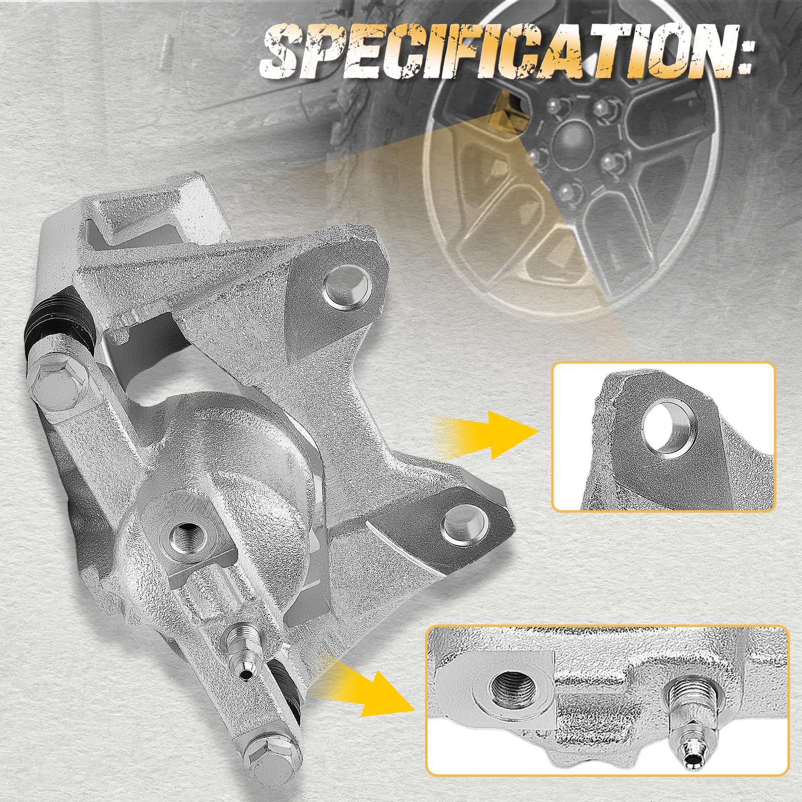 Rear Brake Caliper Replacement for Jeep Wrangler JK, Liberty & Dodge Nitro - Part #165046, 68003774AA, 68003775AA, 68003778AA, 18-B5046, 18-P5046, 18-5046 - Perfect for Off-Roading & Daily Commuting