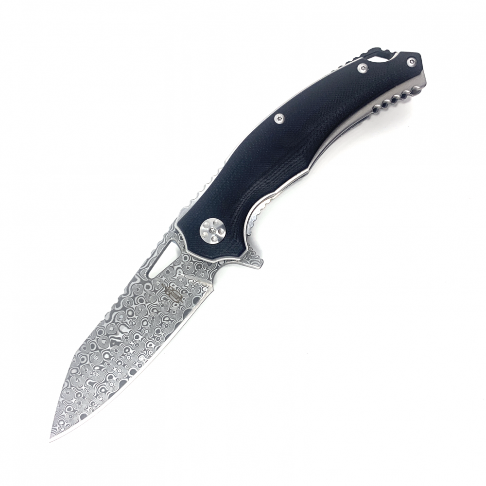 Premium BNB Damascus Steel Knife - Black Panther Hunting & Outdoor Survival Knife - Perfect for Camping, Bushcraft & Tactical Use
