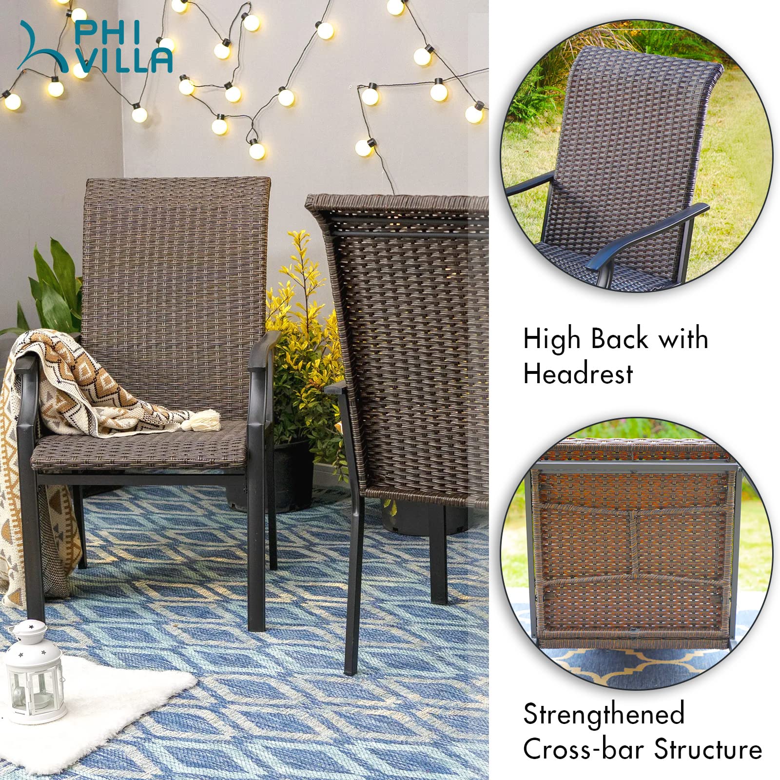 PHI VILLA 7-Piece Outdoor Dining Set for 6 People - 64