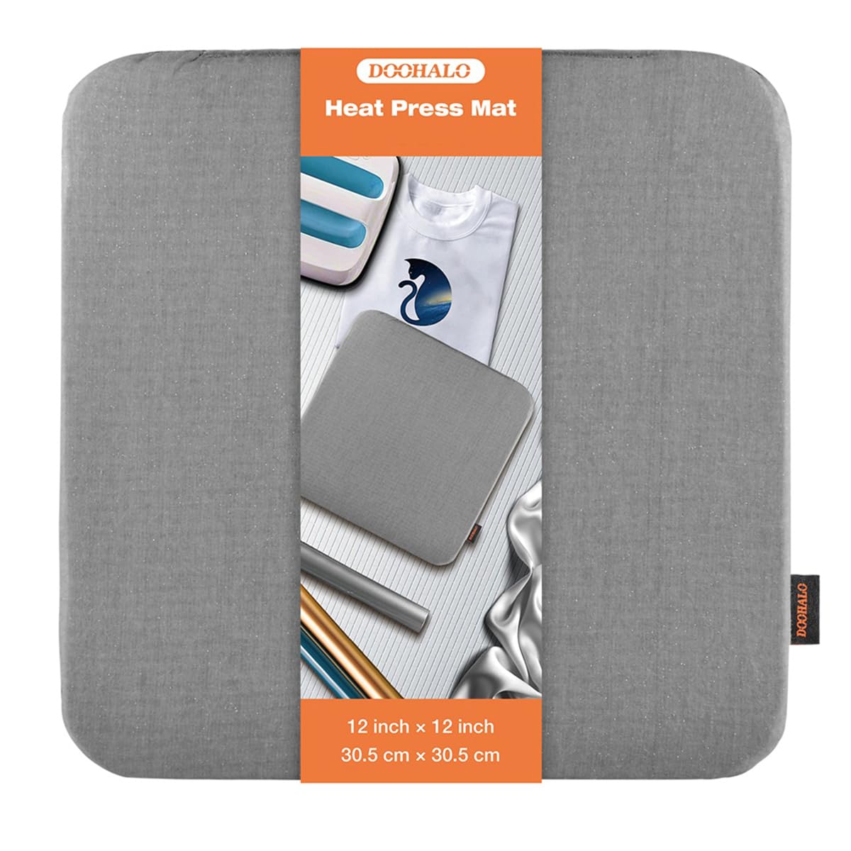 DOOHALO Heat Press Mat for Cricut EasyPress - Heat Resistant Craft Ironing Mat for Power Press Machine - Perfect for HTV Vinyl, T-Shirt Transfers & DIY Projects - Ideal for Home Crafting, Small Business & Custom Apparel Making