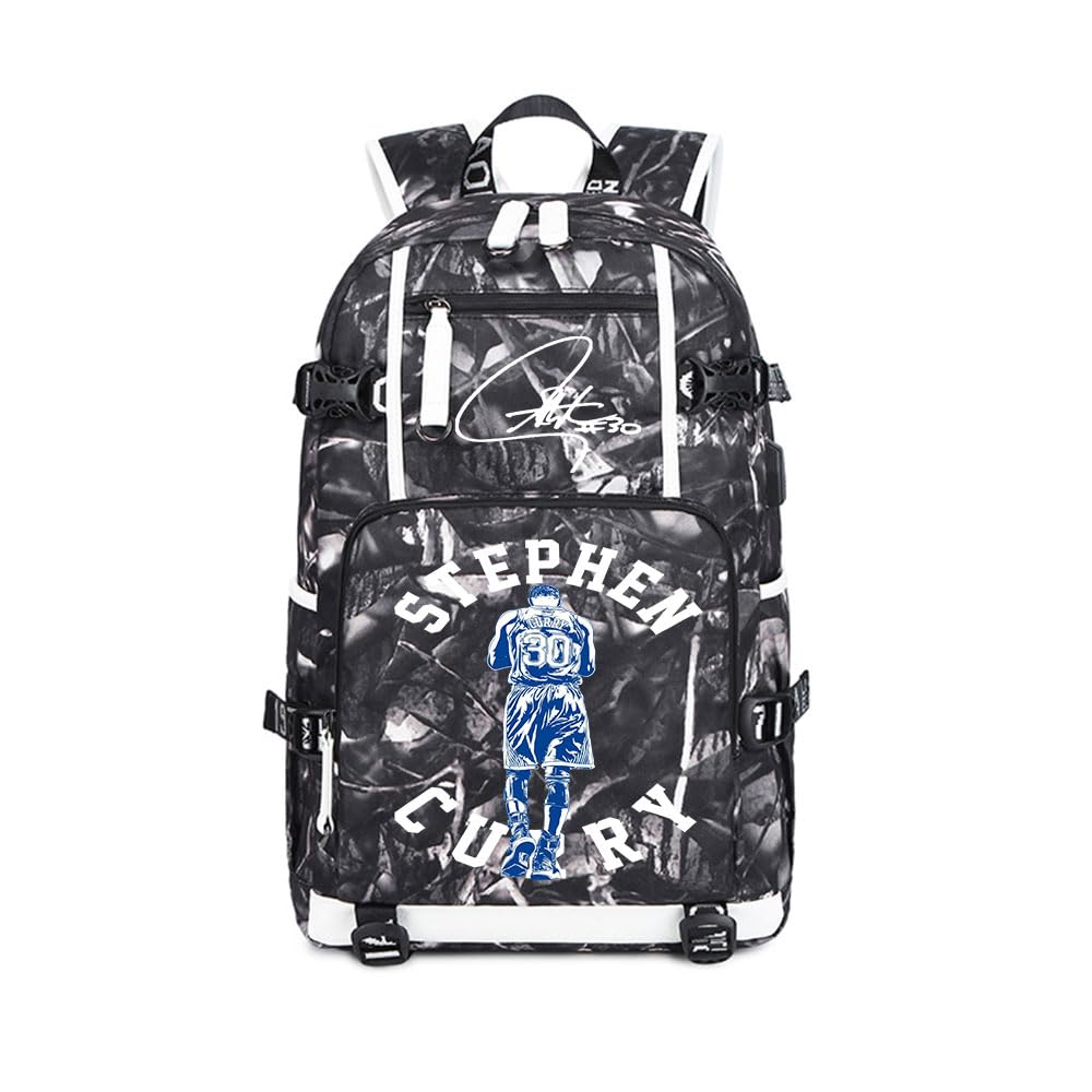 **Dazzling Gold 30 Basketball Player SC Creative Backpack - Sports Fan Bookbag for Men & Women - Durable Travel & Student Backpack for School, Gym & Outdoor Adventures**