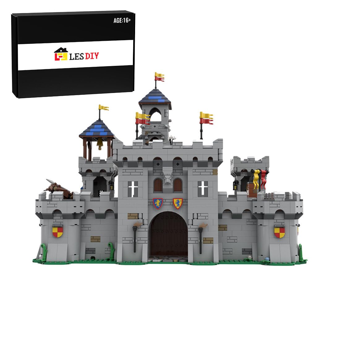 Medieval Castle Building Blocks Set - 4039pcs Lionbrick Modular Castle Construction Kit, Compatible with Lego Architecture | Creative DIY Castle Model for Adults & Kids | Home Decor, Gift, Collectible