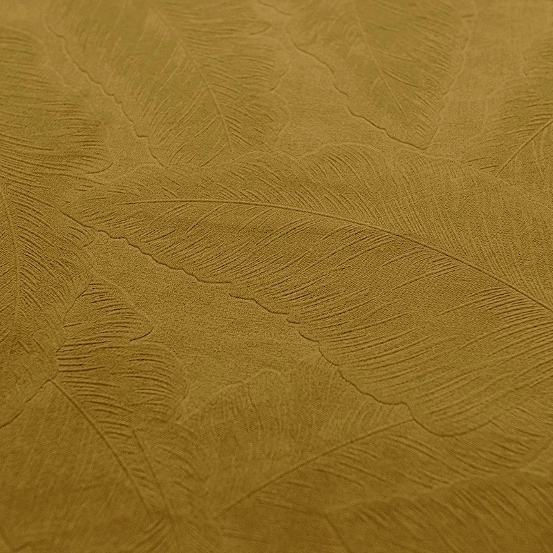 Luxury Velvet Leaf Embossed Blackout Curtains for Bedroom - Custom Room Darkening Drapes for Living Room, Nursery & Home Decor
