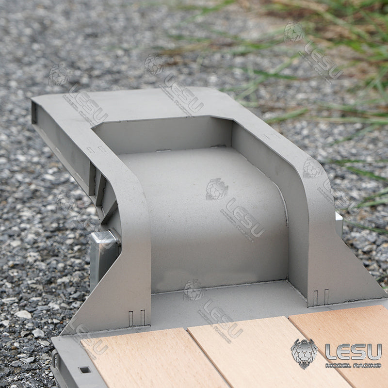 LESU 872MM Metal & Wood 4-Axle Trailer for 1/14 RC TAMIYA Tractor Truck - DIY Model Cars with Fast Shipping - Perfect for RC Construction Simulation and Heavy Haulage Scenes