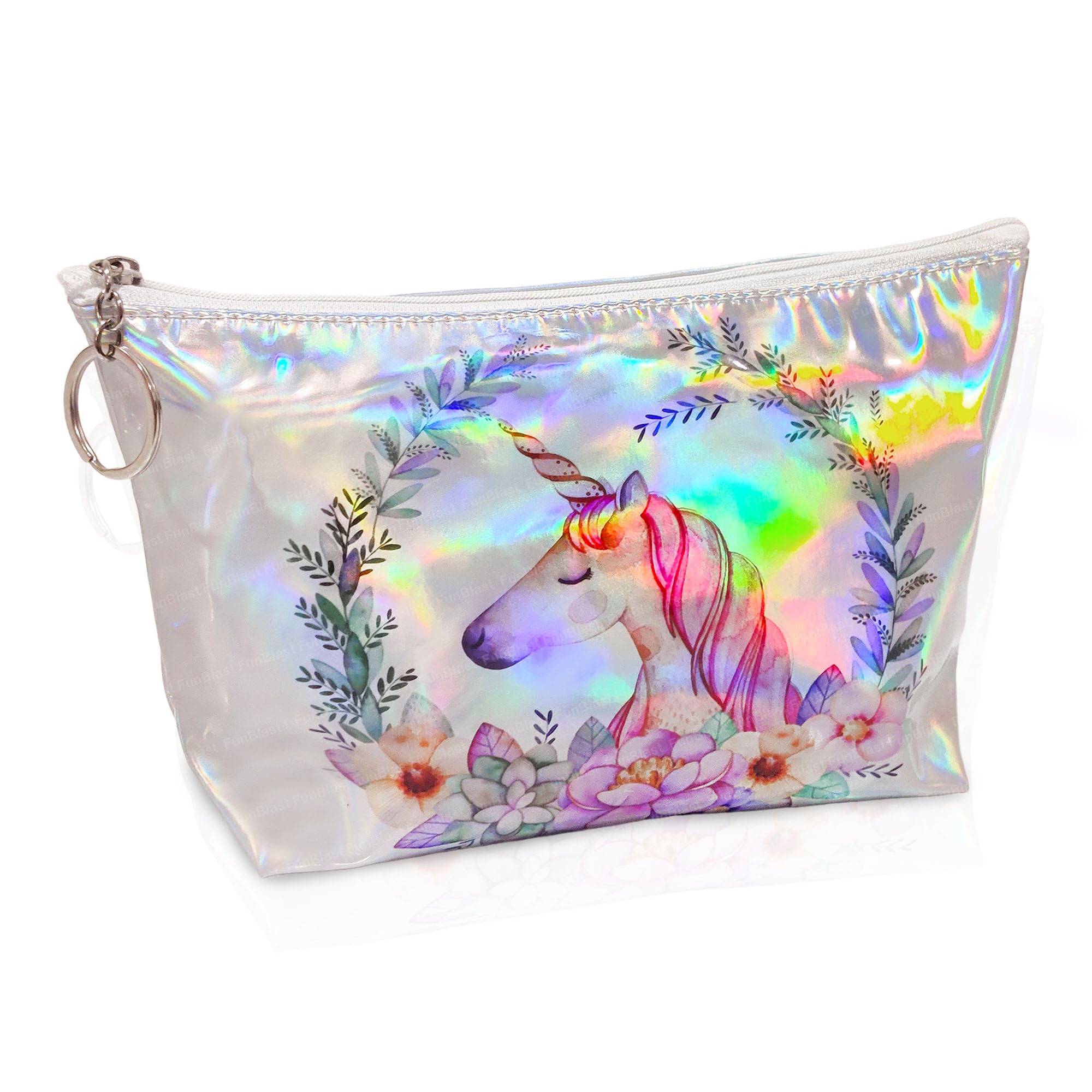 FunBlast Unicorn Pouch - Cute Zippered Pouch for School, Travel & Cosmetics | Multipurpose Organizer Bag for Stationery, Makeup & Money | Perfect Gift for Girls & Women