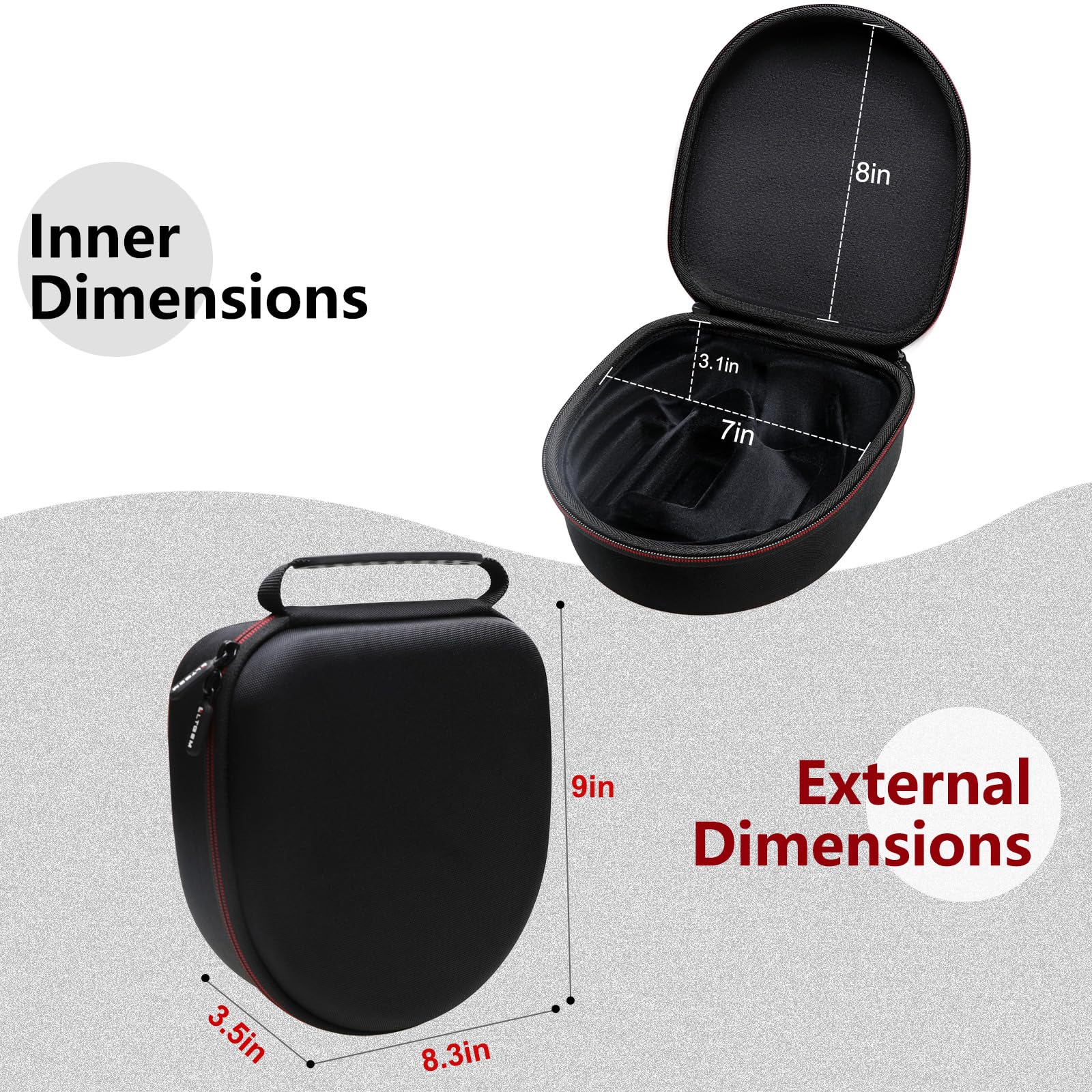 LTGEM Protective Case for LEVN LE-HS013 / LE-HS016 V3 / LE-HS010 / LE-HS016 / CT001 Headset & Charging Dock - Durable Cover for Gaming, Work Calls & Travel Accessories