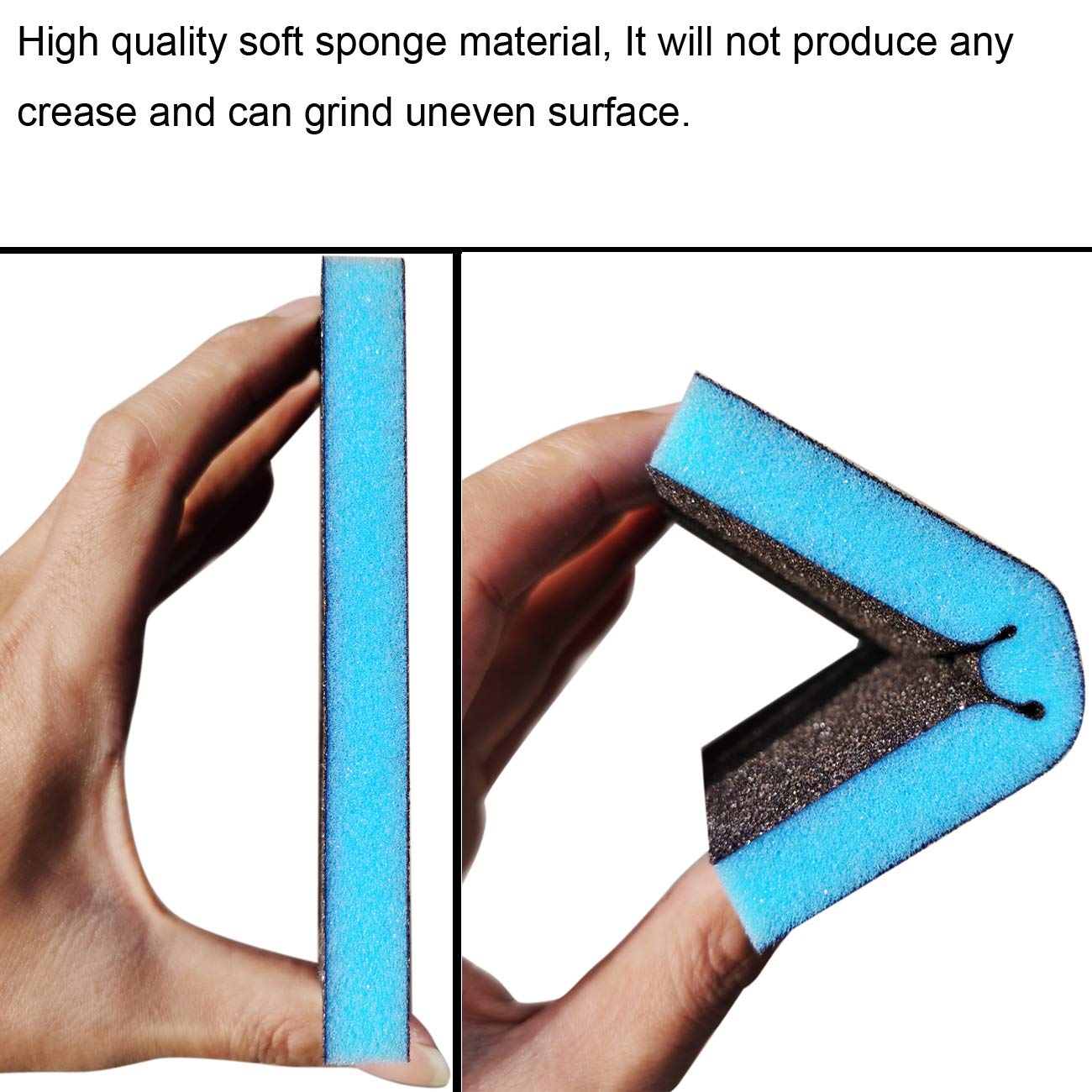 12 Pack 220 Grit Superfine Grade Sanding Blocks - Washable & Reusable Sanding Sponge for Wood, Metal & Brush Pots - Perfect for DIY Projects, Furniture Refinishing & Crafting