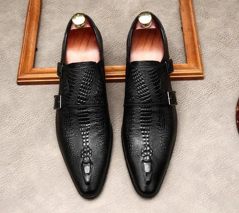 Premium Men's Dress Shoes | Antonio Double Monk Strap Oxfords for Business & Formal Occasions | Office Wear, Weddings & Special Events