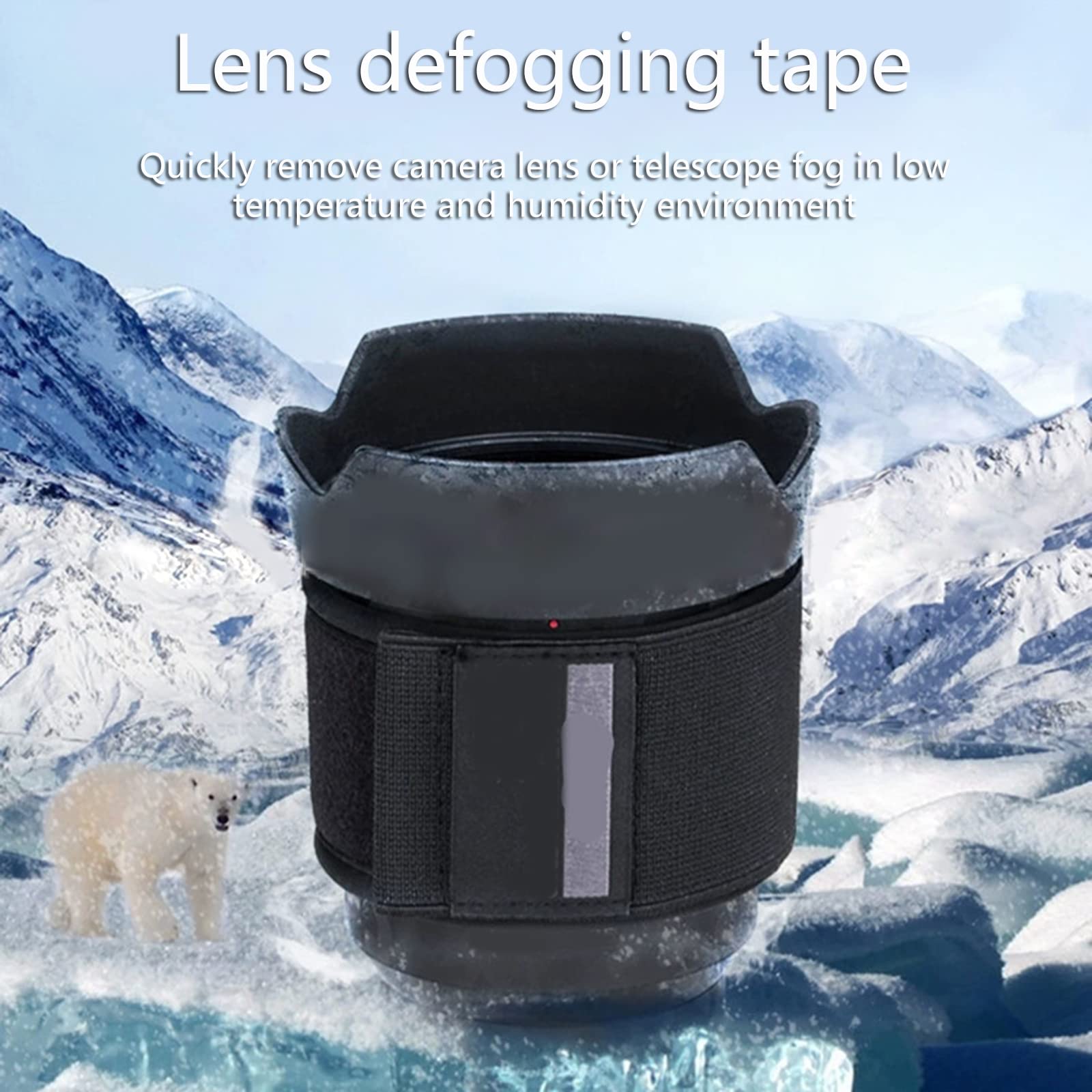 USB-Powered Camera Lens Heater - Anti-Fog & Condensation Prevention for DSLR/Mirrorless Lenses - Perfect for Outdoor Photography in Cold Weather & Telescope Use