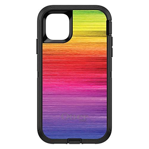 Rainbow Shimmering Lines On Black Case