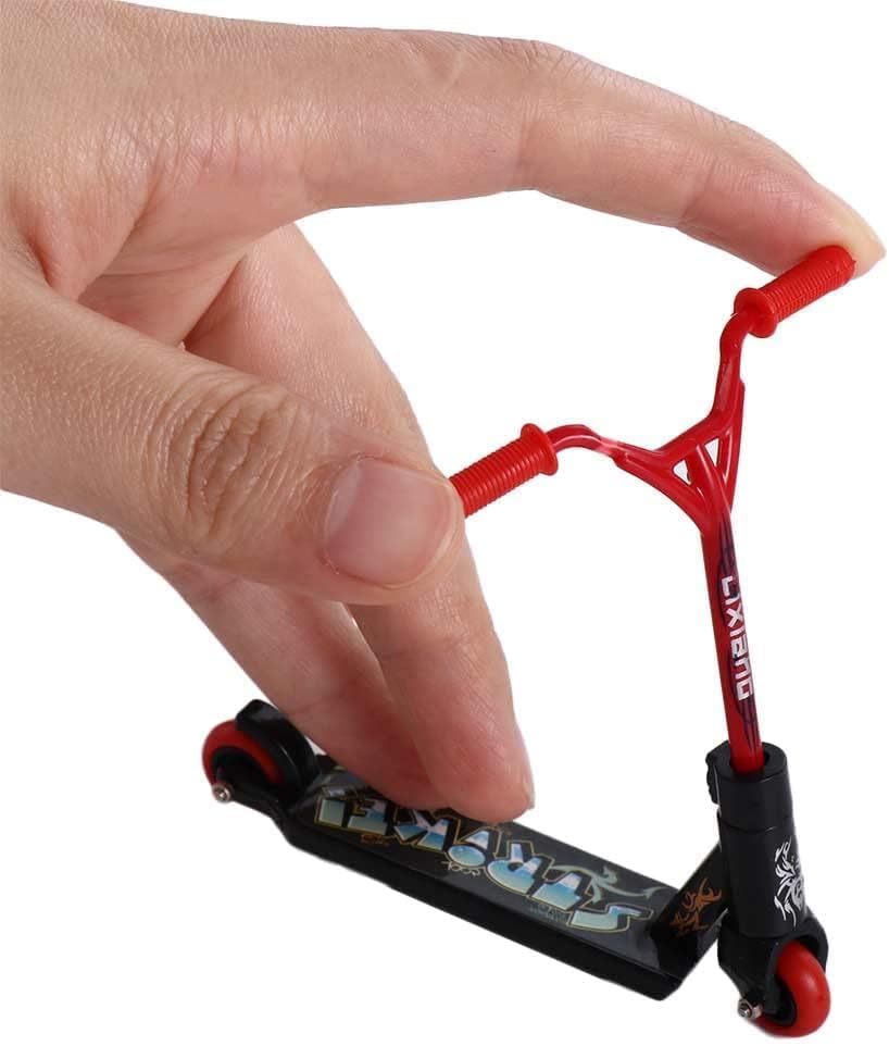 2Pcs Mini Finger Scooter Toys - Two Wheel Trick Scooters for Kids & Adults - Perfect for Party Favors, Birthday Gifts, Magic Kits & Juggling Sets - Fun Finger Training & Stress Relief Toy for Office, School & Home Entertainment