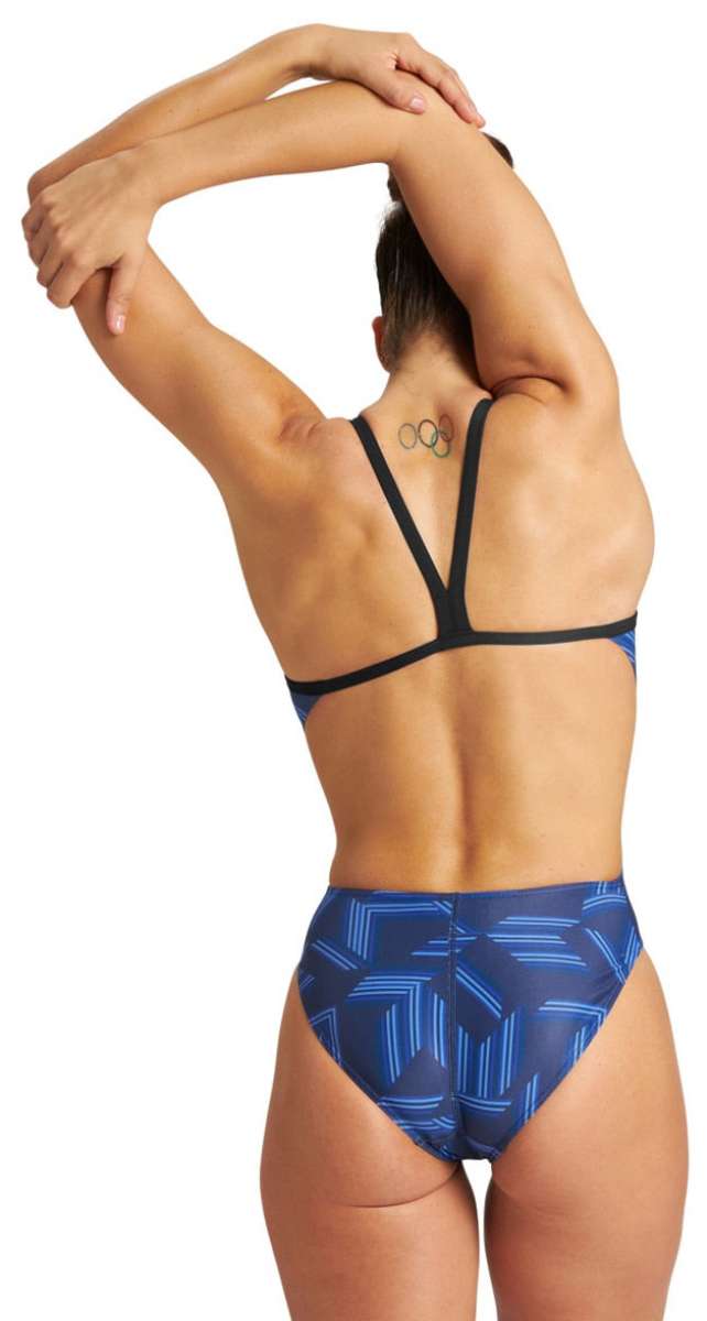 Arena Women's Puzzled Challenge Back One Piece Swimsuit - High Performance Competitive Swimwear for Training & Racing | Perfect for Pool, Beach & Water Sports