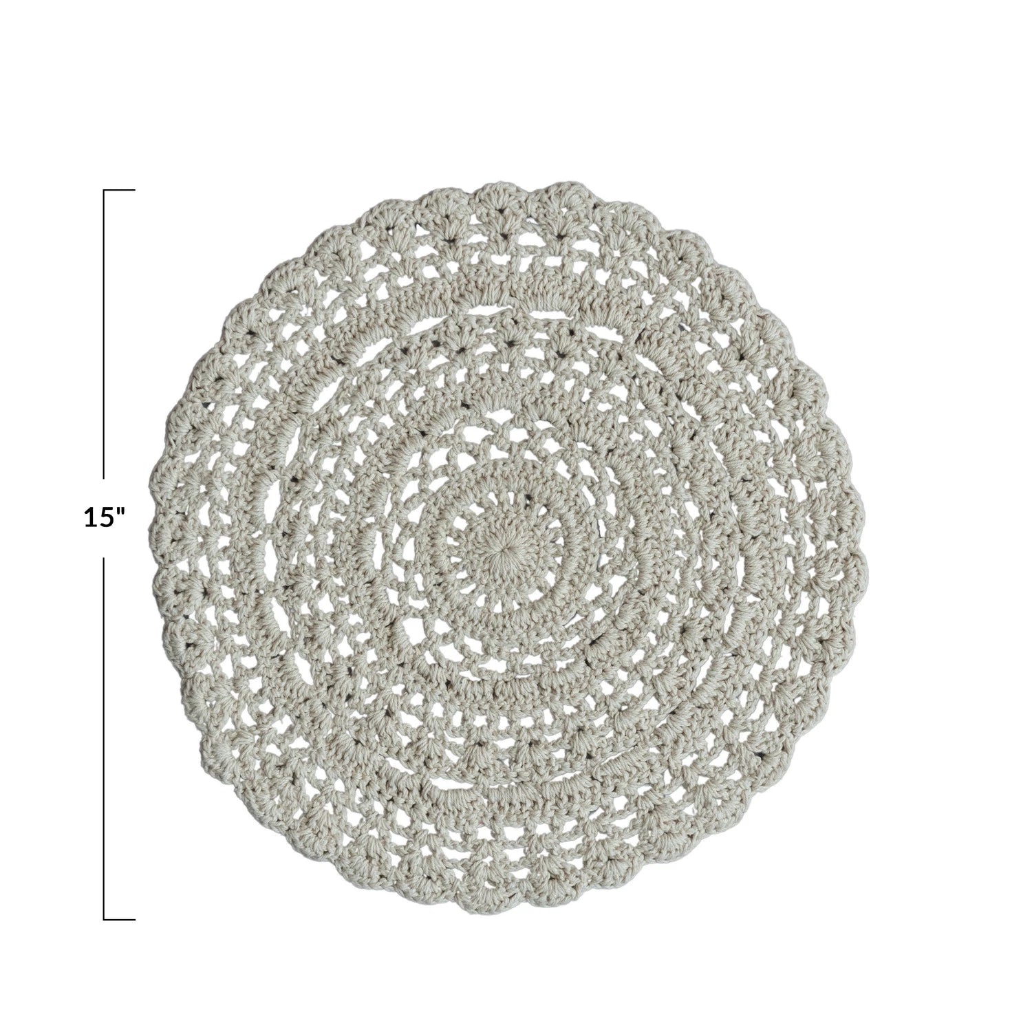 Handmade Crochet Placemats Set of 4 - Elegant Round Table Mats for Dining, Kitchen, or Party Decor - Perfect for Home, Wedding, and Holiday Table Settings