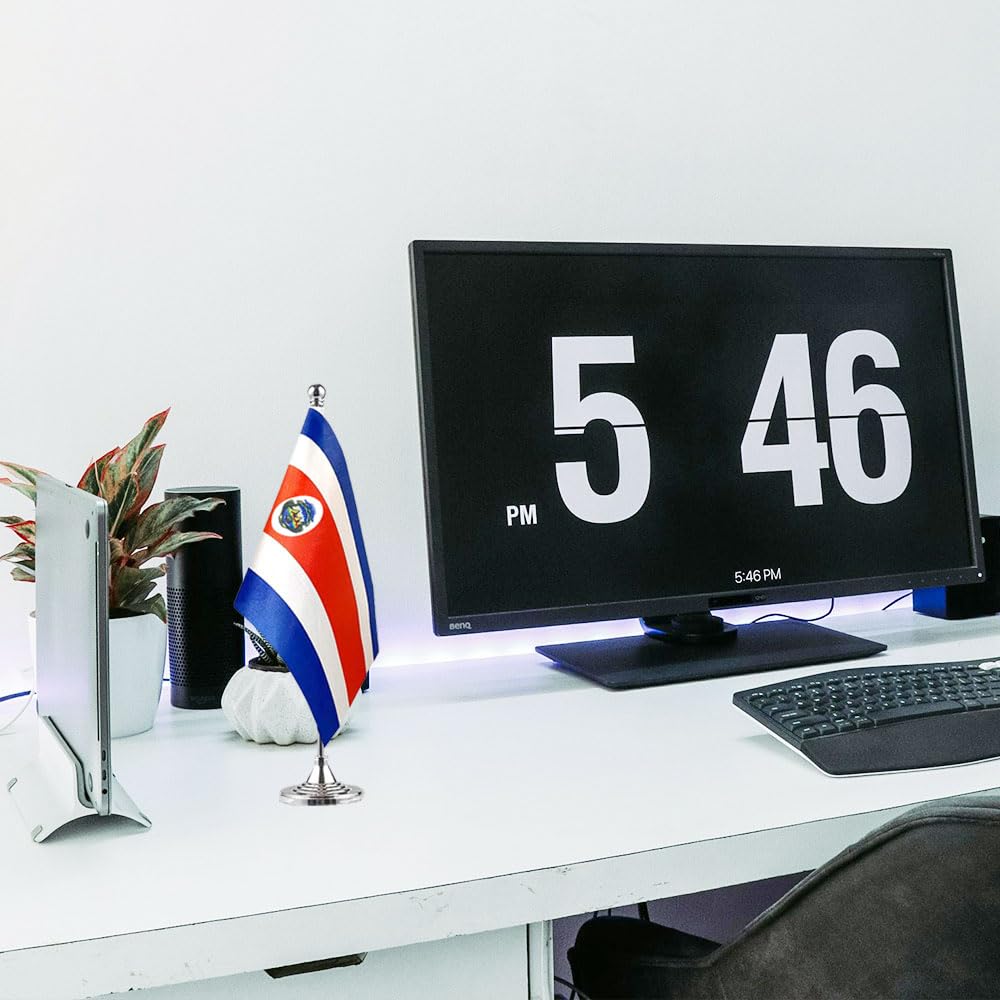 Costa Rica Flag - 12x18 Inch Mini Costa Rican Table Desk Flags for Home, Office & Party Decorations - Perfect for World Cup, Independence Day & Cultural Events