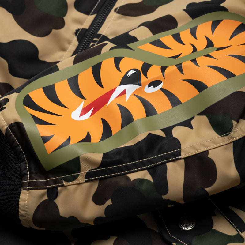 BAPE 1st Camo Shark MA-1 Bomber Jacket in Yellow - Stylish Streetwear for Men | Perfect for Urban Fashion and Casual Outfits