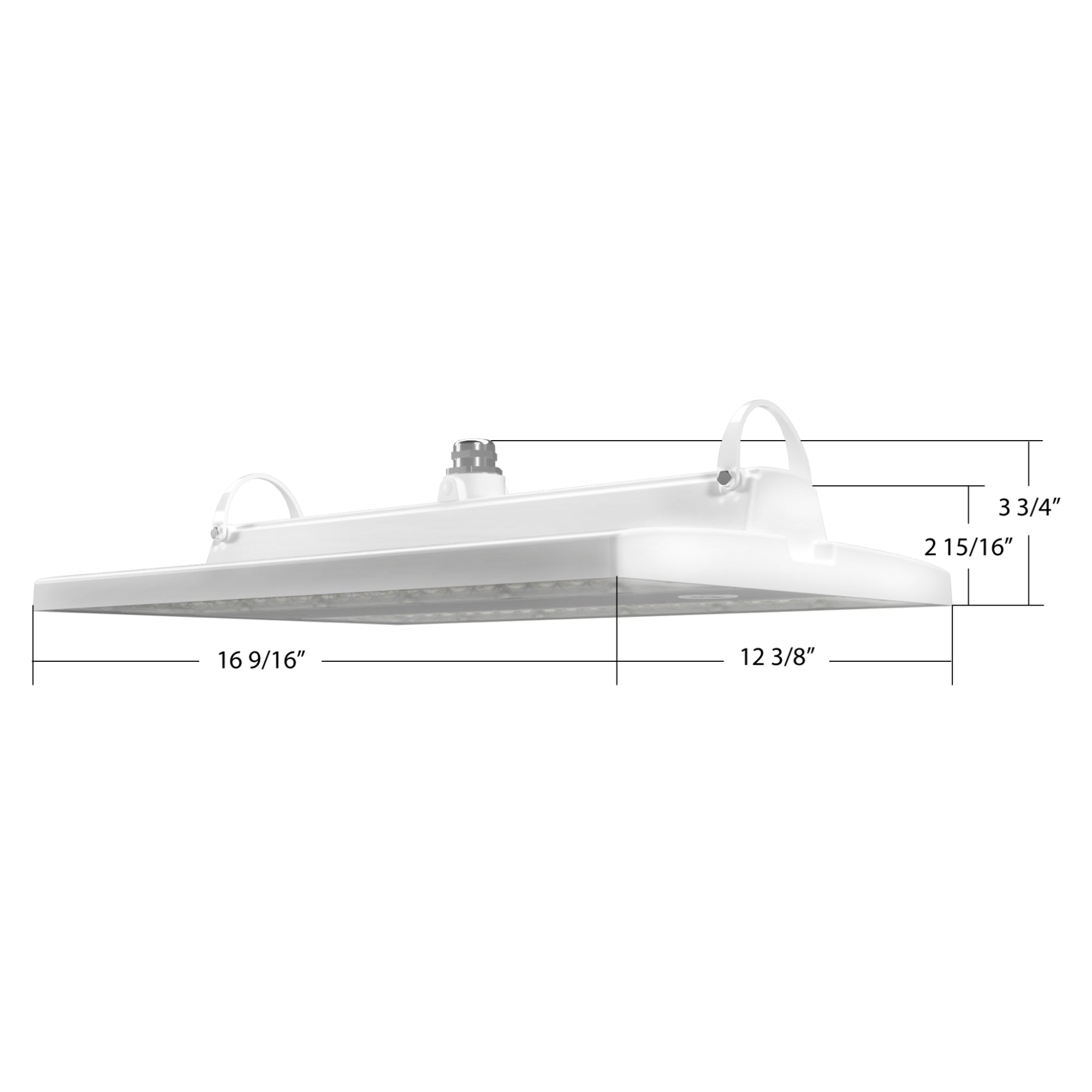 1.5ft High Bay LED Light Fixture - 160W, 23800 Lumens, 3500K/4000K/5000K Color Temperature, 480V - Ideal for Warehouses, Factories & Commercial Spaces