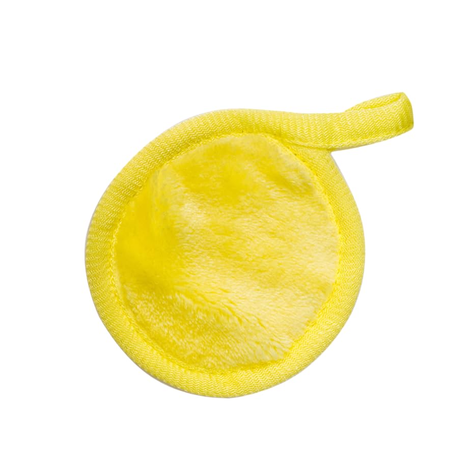Eco-Friendly Reusable Makeup Remover Pads Set of 3 | Soft Washable Microfiber Cloths for All Skin Types | Gentle Makeup Eraser & Face Cleansing Pads | Perfect for Travel, Daily Skincare & Sustainable Beauty Routine (Yellow, A11)