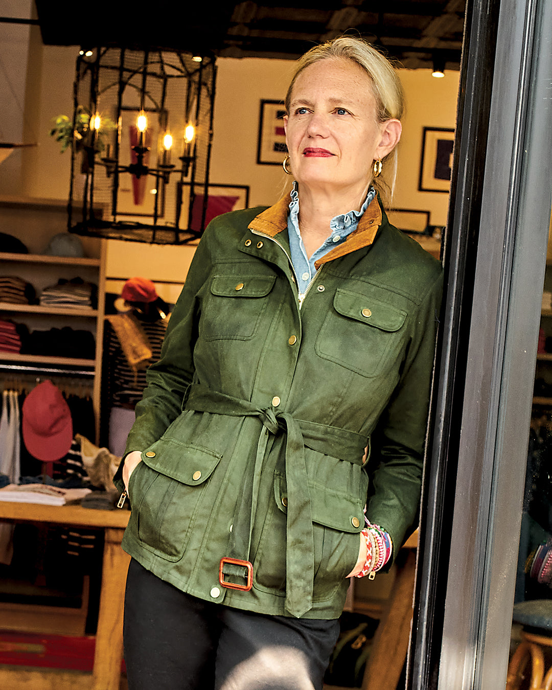Women's Aberdeen Jacket - Olive Waxed Canvas Waterproof Windproof Outdoor Coat for Hiking, Camping & Fall Fashion
