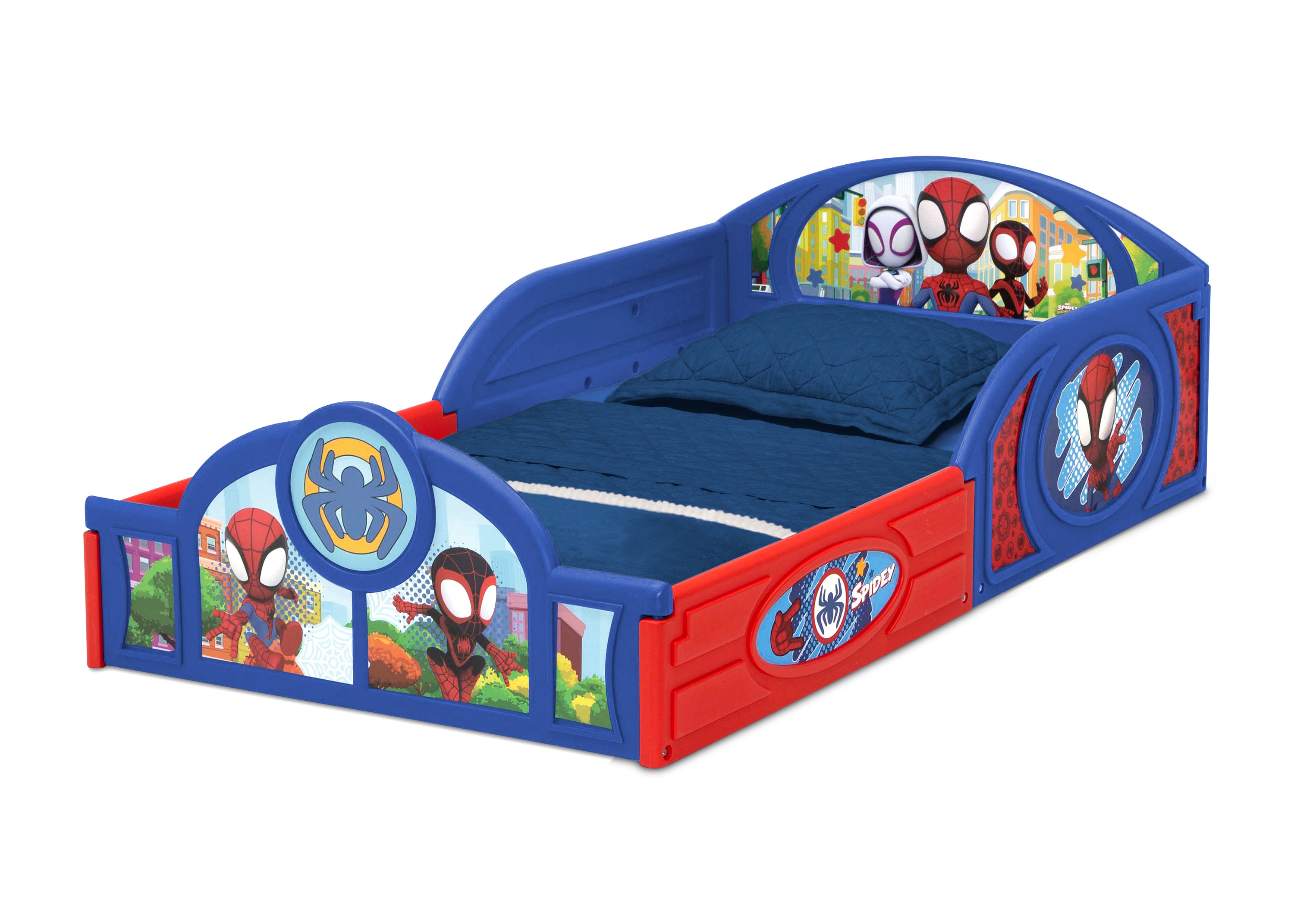 Spidey and His Amazing Friends 3-Piece Toddler Bedroom Set - Crib Sheet, Blanket & Pillowcase - Superhero Themed Nursery Decor for Kids Room
