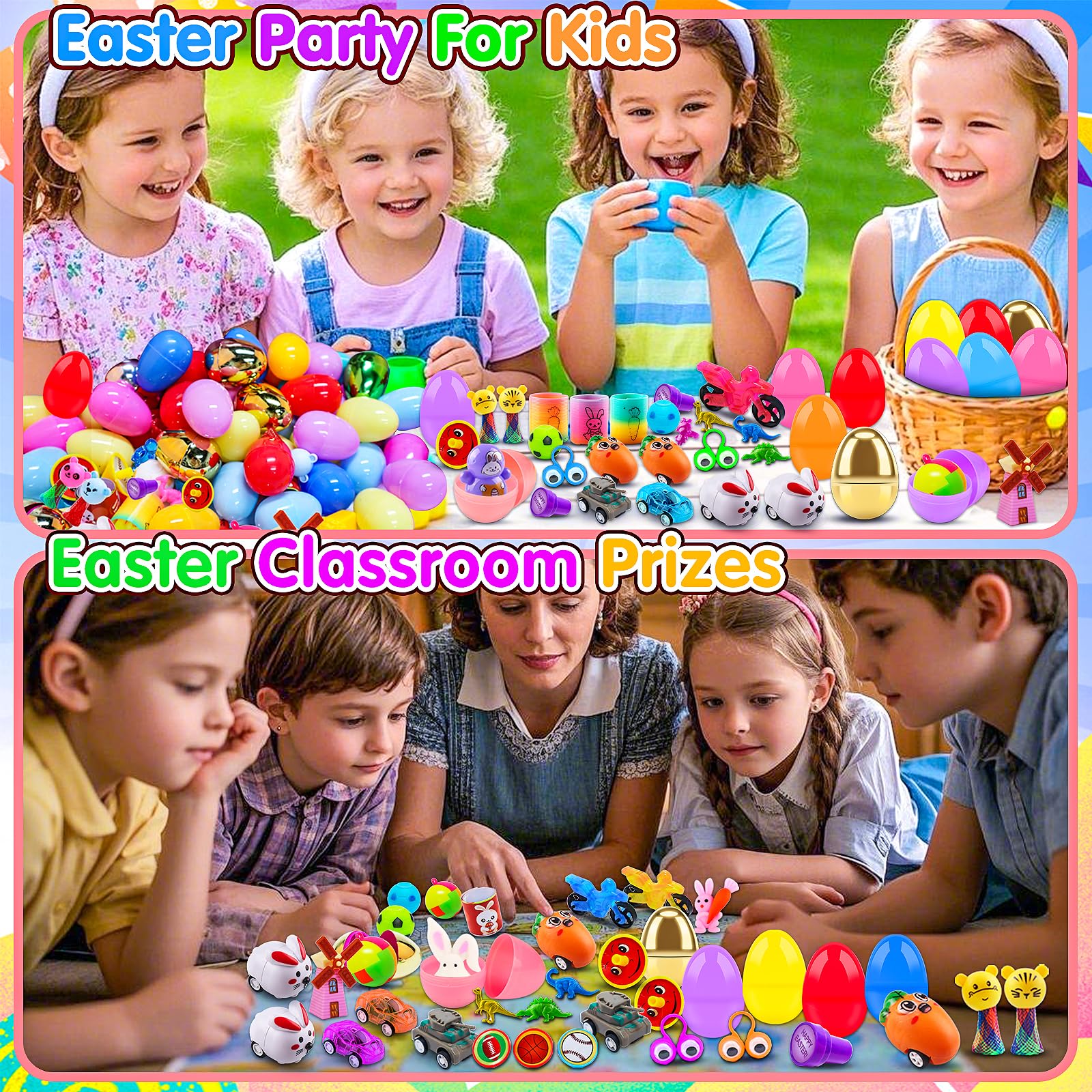 75 PCS Prefilled Easter Eggs with Assorted Toys Inside - Easter Basket Stuffers for Kids, Easter Egg Hunt Prizes, Classroom Rewards & Party Favors - Perfect for Easter Celebrations, School Events & Holiday Gifts