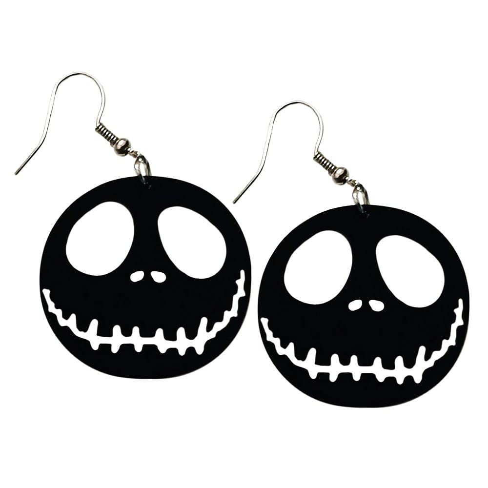 Beyonday Halloween Creative Skeleton Drop Earrings for Women - Gold & Silver Horror Skull Dangle Earrings, Party Jewelry Supplies - Perfect for Halloween Costumes, Cosplay, Themed Parties & Gothic Fashion Accessories