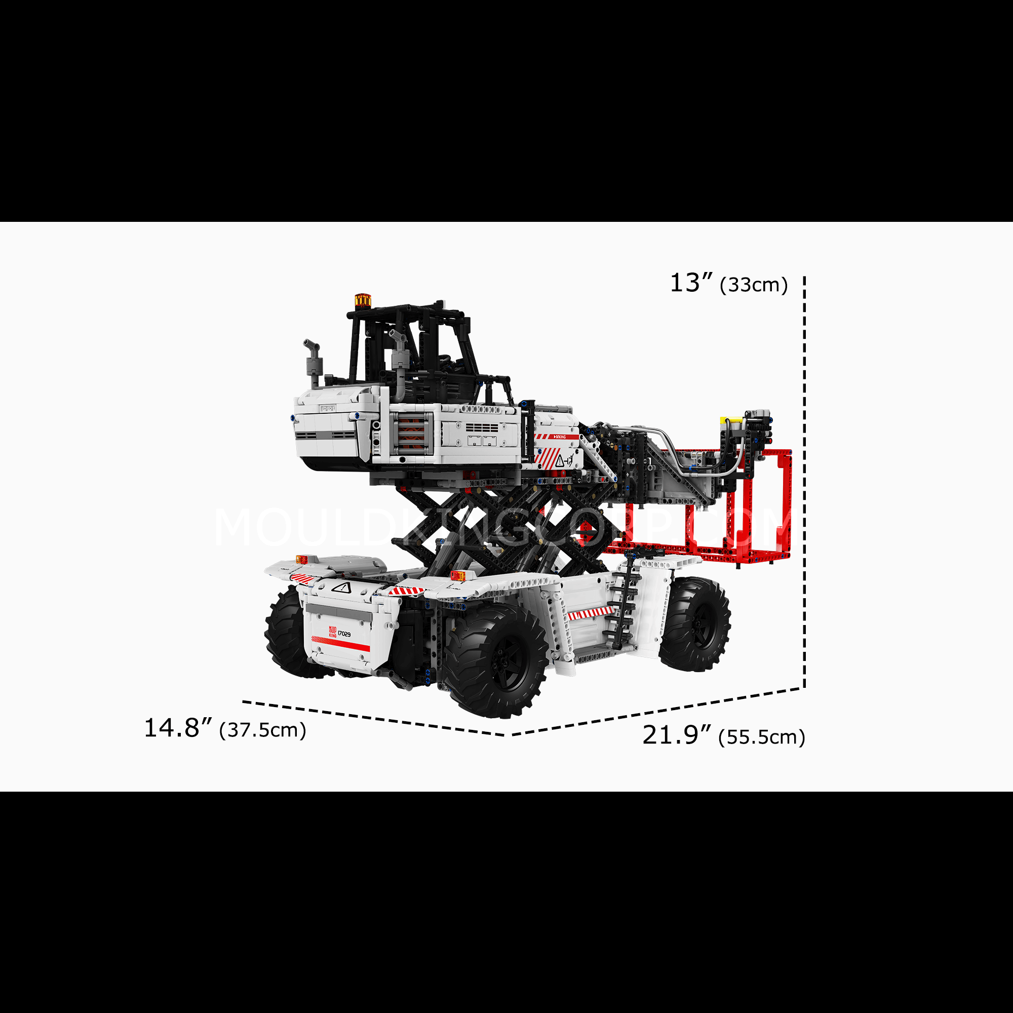 MOULD KING 17029/17030 Remote Control Container Forklift Building Set - 4,878 PCS STEM Toy for Adults & Kids | Construction Model Kit for Collectors, DIY Enthusiasts | Perfect for Home Display, Office Decor & Engineering Education