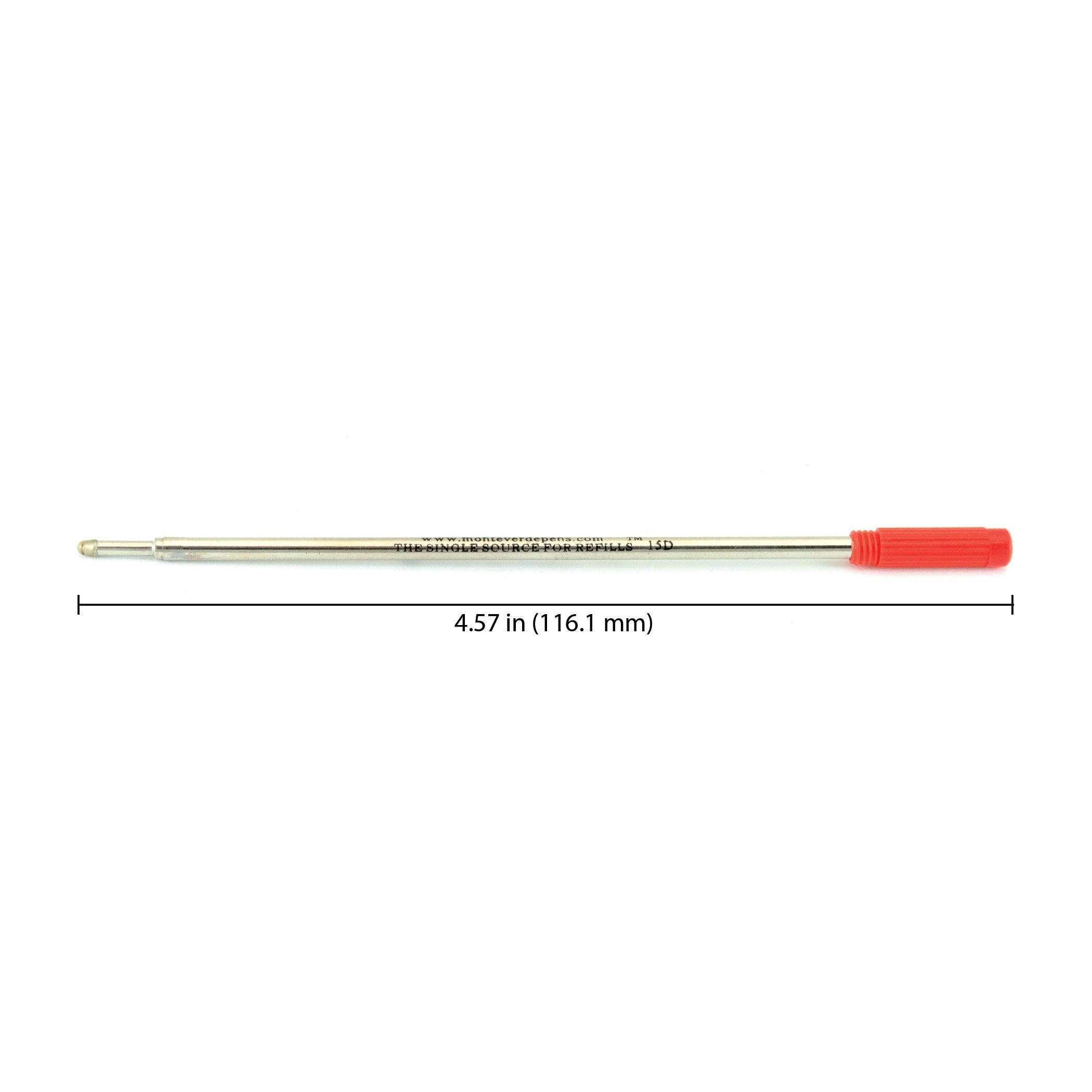 Monteverde Ballpoint Pen Refills - Medium Point, Red Ink, 50 Pack (C134RD) - Compatible with Cross Ballpoint Pens - Perfect for Office, School & Everyday Writing
