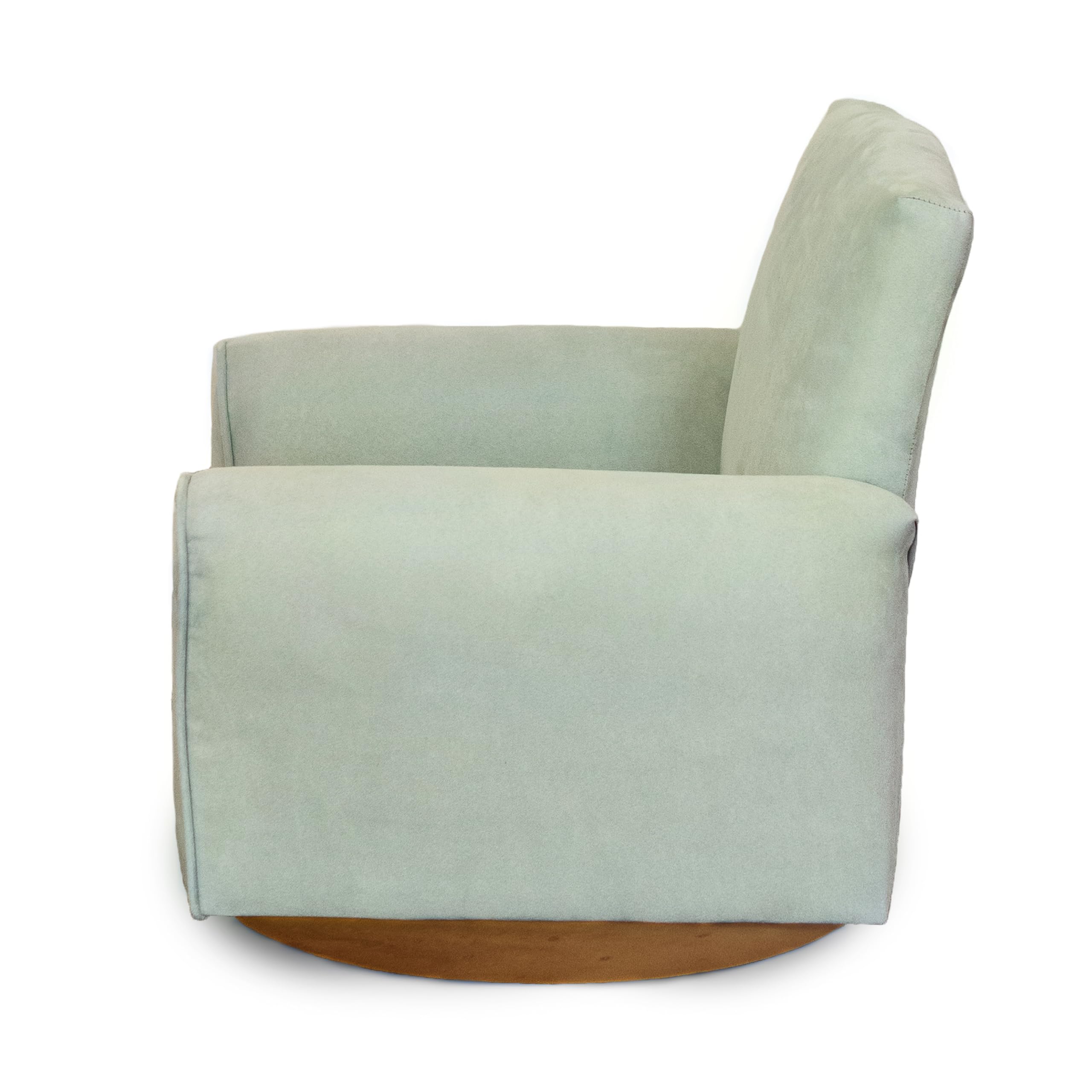 Personalized Kids Rocking Chair with Name - Toddler Upholstered Armchair in Seafoam Green Suede | Comfortable Nursery Furniture for Reading Nook, Bedroom Decor & Gift Ideas