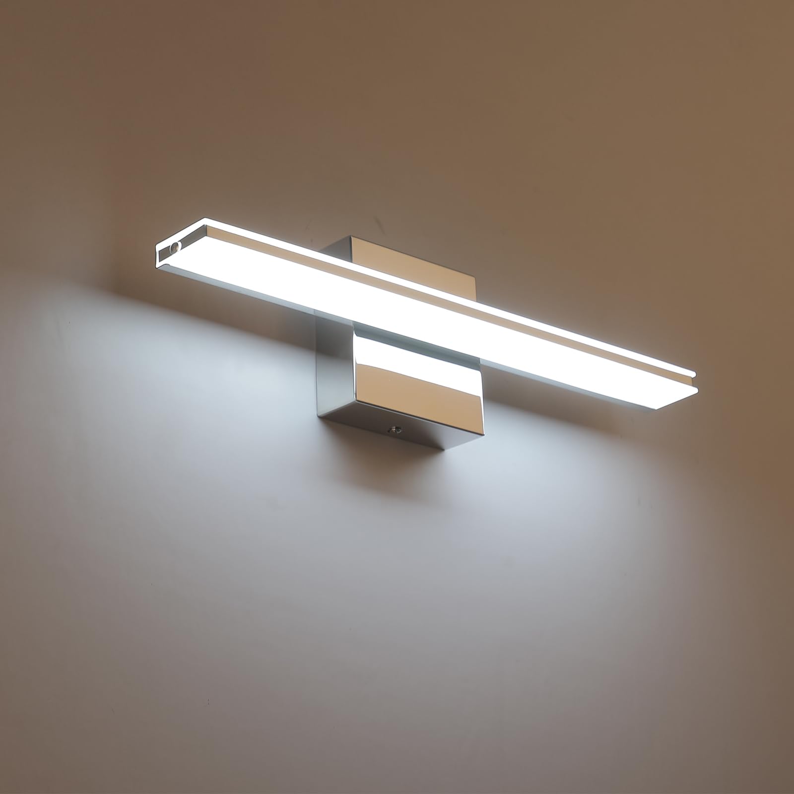 16 Inch LED Vanity Lighting Bar - 9W Modern Bathroom Light Fixtures, Chrome Mirror Light & Wall Sconces, 6000K Daylight White - Perfect for Bathroom Makeup Vanity, Dressing Room & Spa Lighting