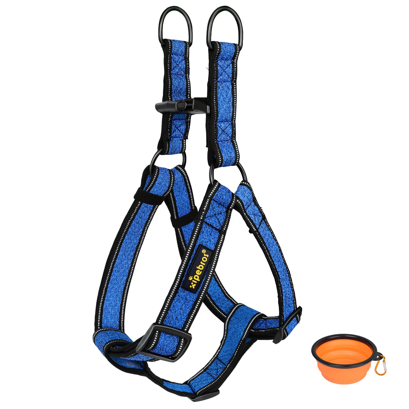Xipebros No Pull Dog Harness with Reflective Strips - Adjustable Pet Harness for Small, Medium & Large Dogs - Stops Pulling & Choking - Perfect for Walking, Running & Outdoor Adventures